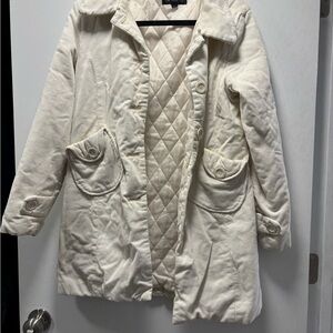 Women's Cream Quilted Coat